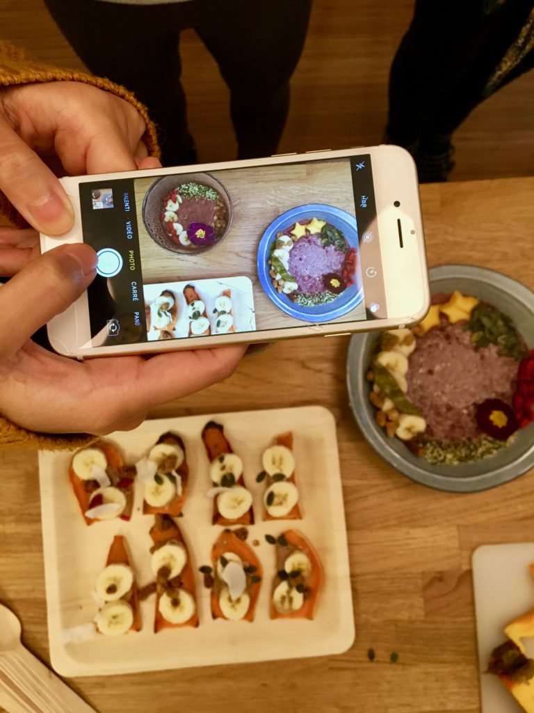 iPhone, instagram food, tartine patate douces, ateliers food