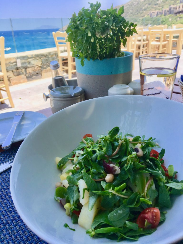 Daios Cove luxury resort and villas Crete, Greece, TAVERNA, Portulaca salad