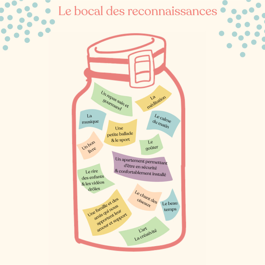 Le bocal des reconnaissances; gratitude